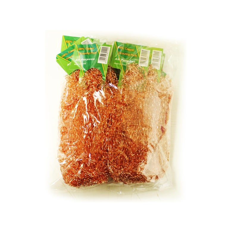 YETHAN Copper Scouring Pad, Scrubbing Scour Pads 10 Pcs/Pack, Pure Copper, 13g / Pc - Image 5